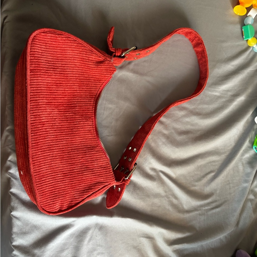 SO Red Corduroy Mini Bag